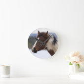 driekleurig paard ronde klok (Huis)