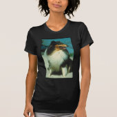 Driekleurig ruw kat met collie t-shirt (Voorkant)