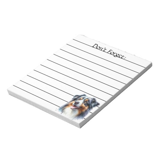 Driekleurige Australische herder Notitieblok (Linkerzijde)