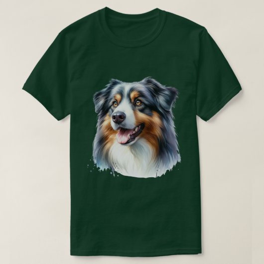 Driekleurige Australische herder T-shirt (Design voorkant)