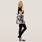 Driekleurige Australische herder Tote Bag (Op model)