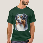 Driekleurige Australische Herdershond T-shirt (Voorkant)
