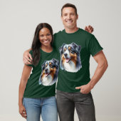 Driekleurige Australische Herdershond T-shirt (Unisex)
