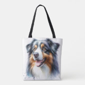 Driekleurige Australische Herdershond Tote Bag (Achterkant)