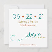 Driekleurige BOHO Minimale roestvrije Blauwgroen g Kaart (Voorkant)