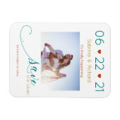 Driekleurige BOHO Minimale roestvrije Blauwgroen g Magneet (Horizontaal)