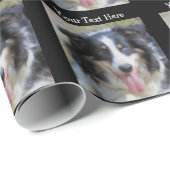 Driekleurige Border Collie Dog Cadeaupapier (Rol Hoek)