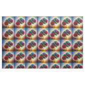 Driekleurige bos rozen, stof (Fat Quarter)