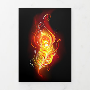 Driekleurige brief vouw aankondiging