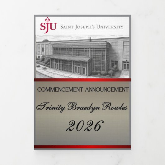 Driekleurige brief vouw aankondiging (Cover)