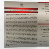 Driekleurige brief vouw aankondiging (Binnenzijde eerst)