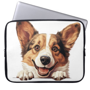 DRIEKLEURIGE CARDIGAN WELSH CORGI DOG LAPTOP SLEEVE