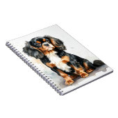 DRIEKLEURIGE CAVALIER KING CHARLES SPANIEL DOG NOTITIEBOEK (Rechterzijde)