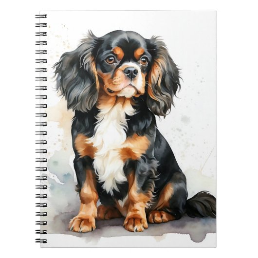 DRIEKLEURIGE CAVALIER KING CHARLES SPANIEL DOG NOTITIEBOEK (Voorkant)