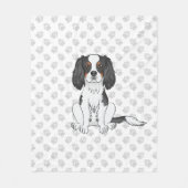 Driekleurige Cavalier King Charles Spaniel Hond &  Fleece Deken (Voorkant)