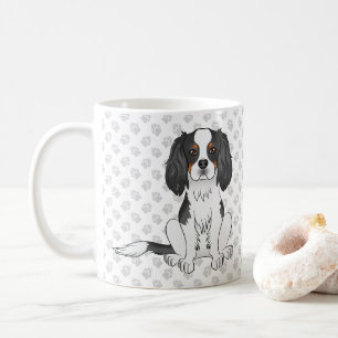 Driekleurige Cavalier King Charles Spaniel Hond &  Koffiemok