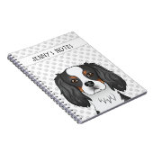 Driekleurige Cavalier King Charles Spaniel Hond &  Notitieboek (Rechterzijde)