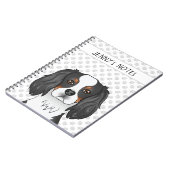 Driekleurige Cavalier King Charles Spaniel Hond &  Notitieboek (Linkerzijde)