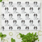 Driekleurige Cavalier King Charles Spaniel Hond Pa Theedoek (Gevouwen)