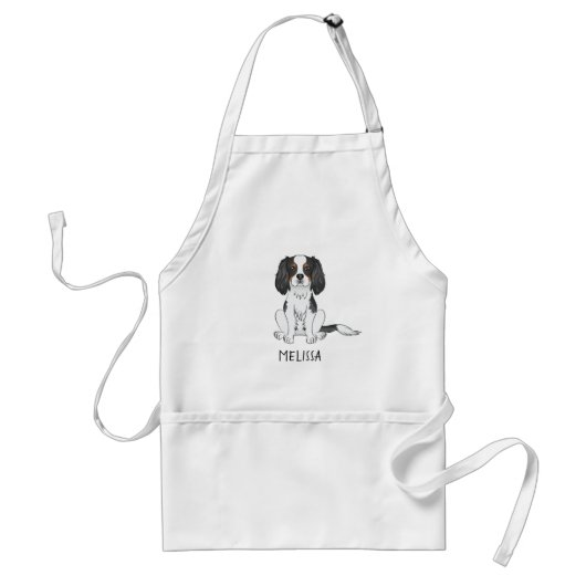 Driekleurige Cavalier King Charles Spaniel Hond &  Standaard Schort (Voorkant)