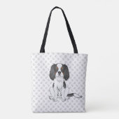 Driekleurige Cavalier King Charles Spaniel Hond &  Tote Bag (Achterkant)