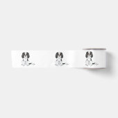 Driekleurige Cavalier King Charles Spaniel Hond Zi Satijnen Lint (Voorkant)