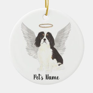 Driekleurige Cavalier King Charles Spaniel Sympath Keramisch Ornament
