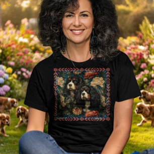 Driekleurige Cavalier King Charles Spaniels CKCS H T-shirt