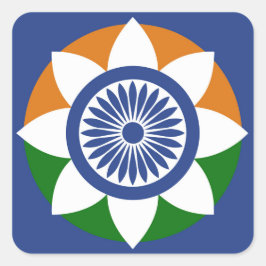 driekleurige chakra vierkante sticker