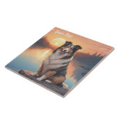 Driekleurige Collie bij meer Tegeltje (Zijkant)