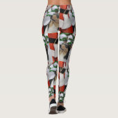 Driekleurige Collie Kerstmis Leggings (Achterkant)