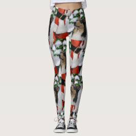 Driekleurige Collie Kerstmis Leggings