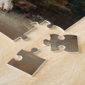 Driekleurige Corgi Puppy Kerstschilderij Legpuzzel (Zijkant)