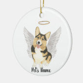 Driekleurige Corgi Sympathie Herdenking Keramisch Ornament (Links)