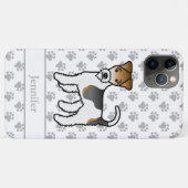 Driekleurige Draad Fox Terrier Schattige Cartoon H Case-Mate iPhone Case (Achterkant (horizontaal))