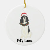 Driekleurige Engelse Springer Spaniel Kerst Keramisch Ornament (Voorkant)