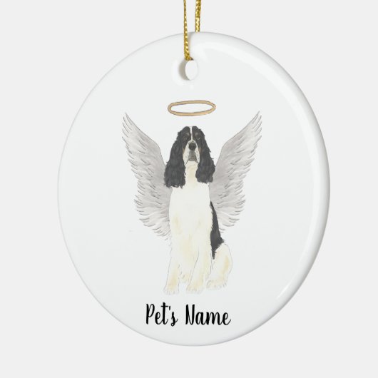 Driekleurige Engelse Springer Spaniel Sympathie Keramisch Ornament (Links)