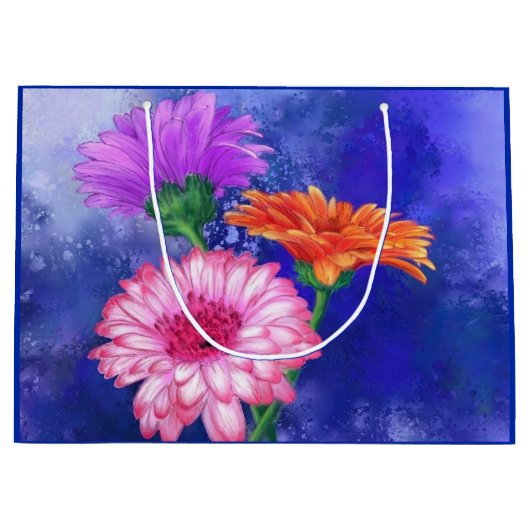 Driekleurige Gerber Bloemen Cadeautas (Voorkant)