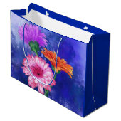 Driekleurige Gerber Bloemen Cadeautas (Voorkant Gekanteld)
