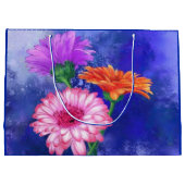 Driekleurige Gerber Bloemen Cadeautas (Achterkant)
