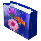 Driekleurige Gerber Bloemen Cadeautas (Achterkant Gekanteld)