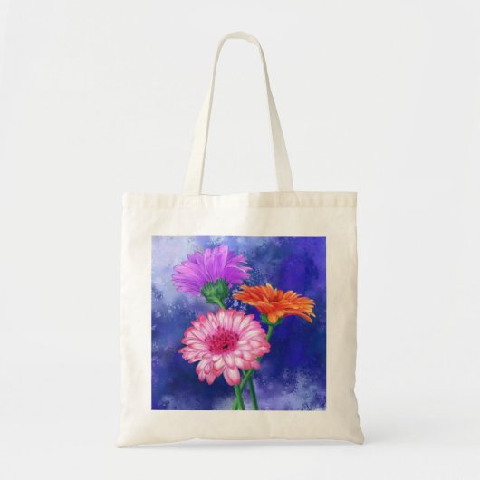 Driekleurige Gerberas-Canvas tas (Voorkant)