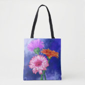 Driekleurige Gerberas-Canvas tas (Voorkant)