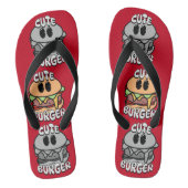 driekleurige hamburger Gang Teenslippers (Voetbed)