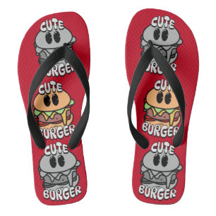  driekleurige hamburger Gang Teenslippers