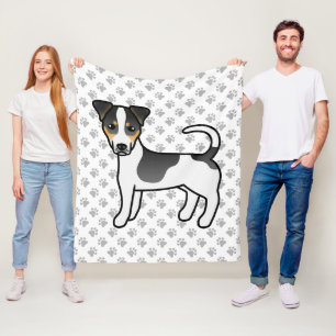 Driekleurige Jack Russell Terrier Hond met Gladde  Fleece Deken