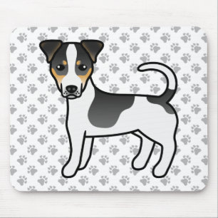 Driekleurige Jack Russell Terrier Hond met Gladde Muismat