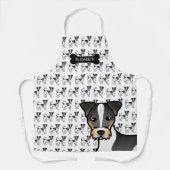 Driekleurige Jack Russell Terrier met Ruw Haar & N Schort (Voorkant)