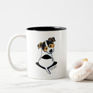 Driekleurige Jack Russell Terrier Tweekleurige Koffiemok