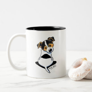 Driekleurige Jack Russell Terrier Tweekleurige Koffiemok